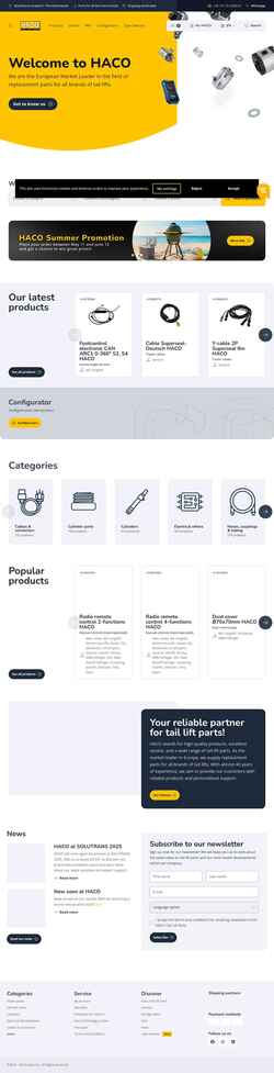 Captura de pantalla haco-parts.com