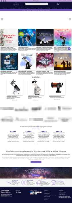 Screenshot all-startelescope.com