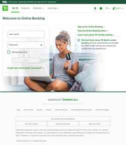 Скриншот onlinebanking.tdbank.com