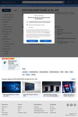 Captură de ecran data-becker-gmbh-co-kg.software.informer.com