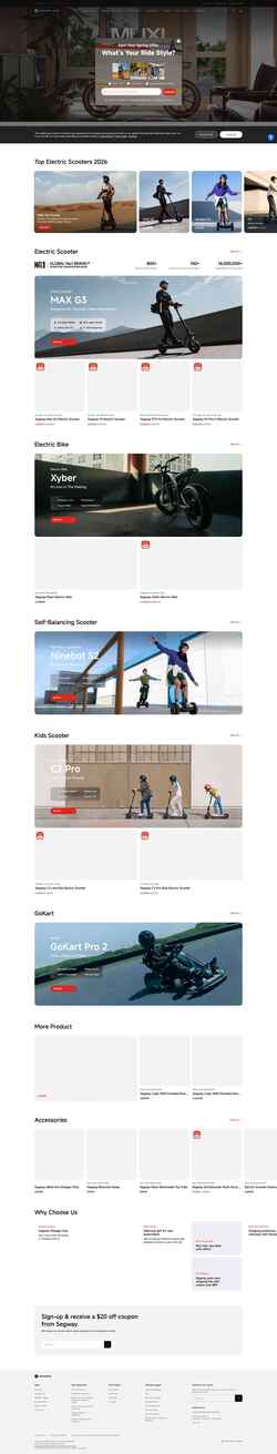 截屏 store.segway.com