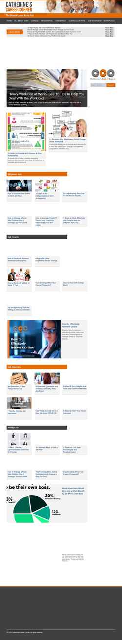 Screenshot catherinescareercorner.com
