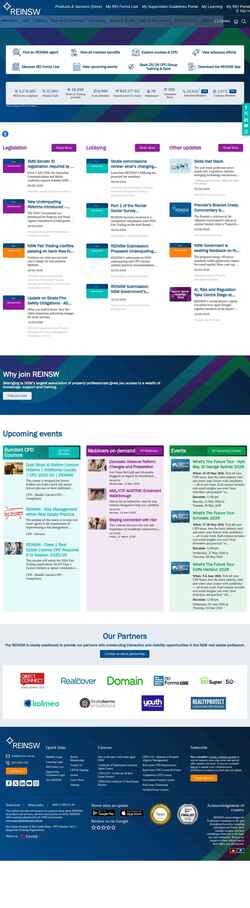 Captură de ecran reinsw.com.au