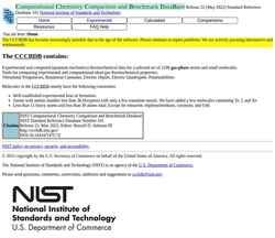 Screenshot cccbdb.nist.gov