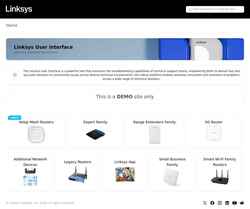 Captura de pantalla ui.linksys.com