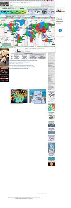 Snimka zaslona worldtimezone.com