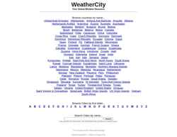 Снимак екрана weathercity.com