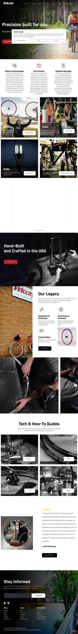 Snímek obrazovky velocityusa.com