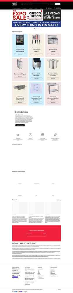 Снимак екрана restaurantequipment.com