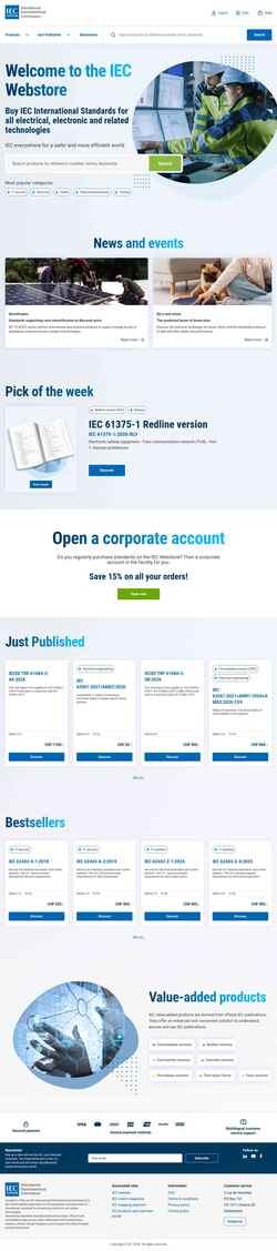 Screenshot webstore.iec.ch