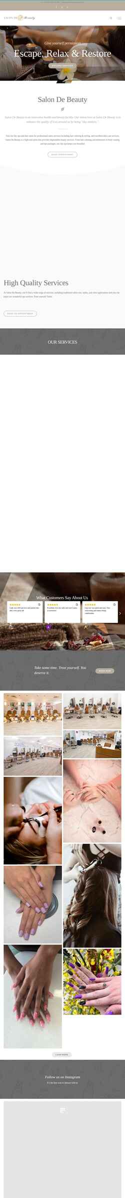 Skærmbillede salondebeauty.com