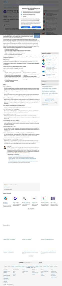 Captura de pantalla winpcap-nmap.updatestar.com