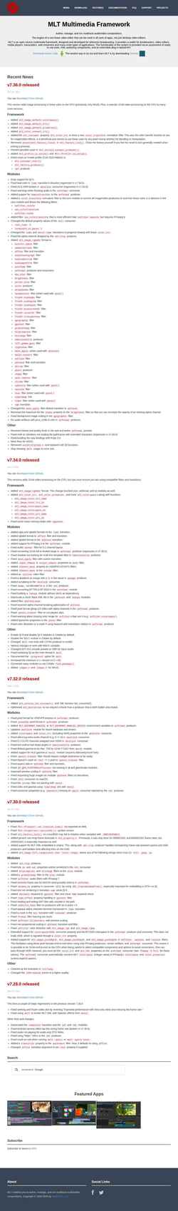 Screenshot mltframework.org