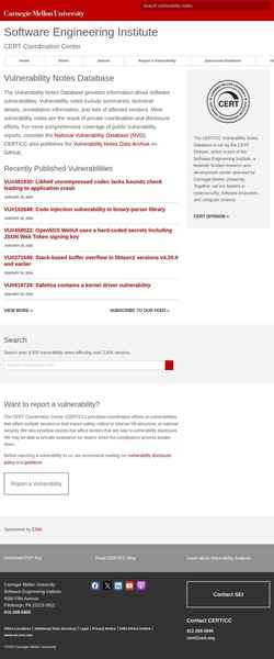 Screenshot kb.cert.org