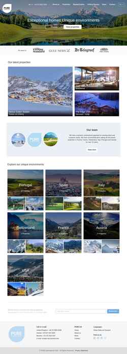 Screenshot pureintl.com