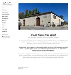 Captură de ecran bailywinery.com
