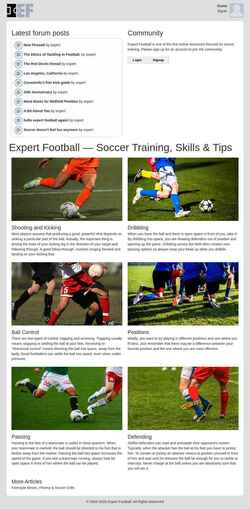 Captura de pantalla expertfootball.com