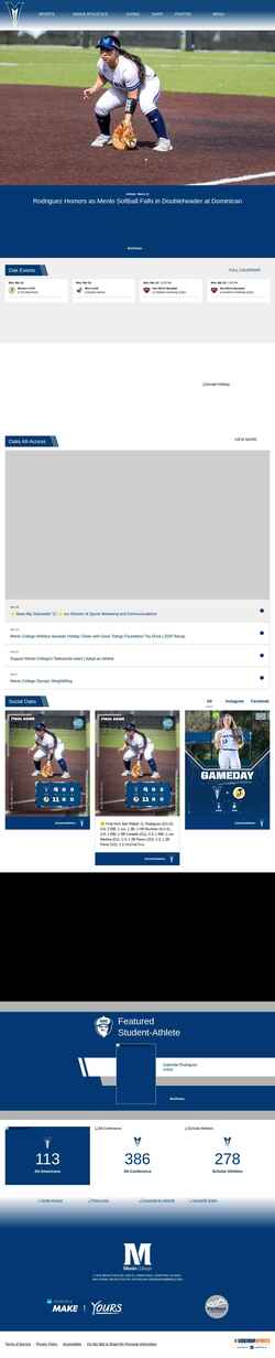Screenshot menloathletics.com
