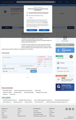 Ekraanipilt cursorfx-plus.software.informer.com