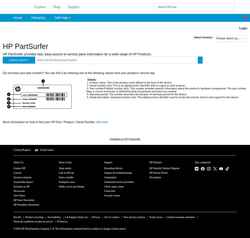 Captura de tela partsurfer.hp.com