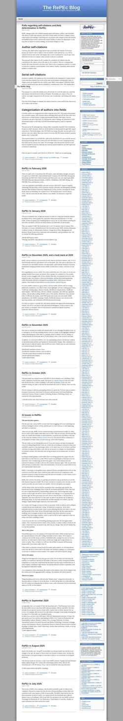 Captura de tela blog.repec.org