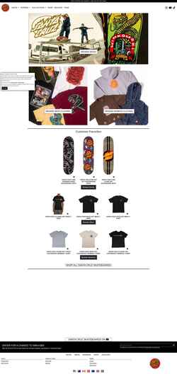 Captura de pantalla santacruzskateboards.com