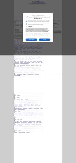 Captura de tela audio-database.com