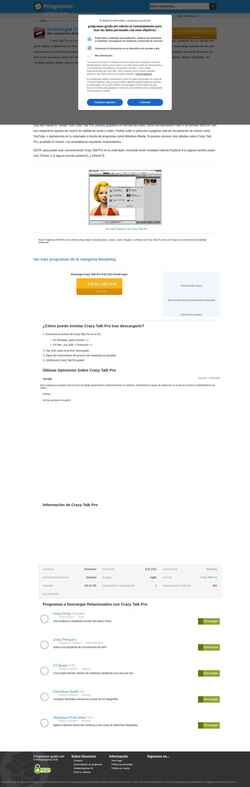Captura de pantalla crazy-talk-pro.programas-gratis.net