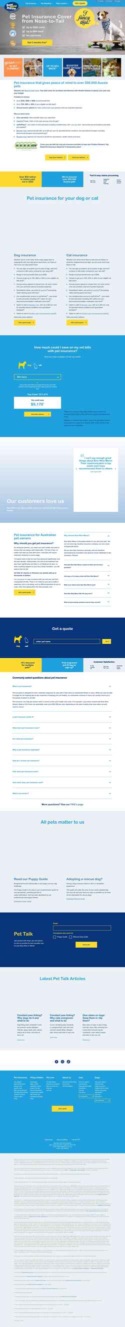 Skærmbillede bowwowinsurance.com.au