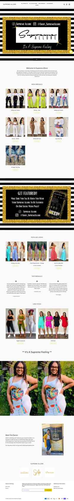 Ekran görüntüsü supremeallure.com