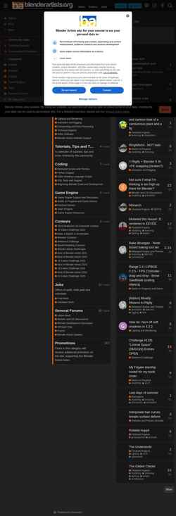 Скриншот blenderartists.org