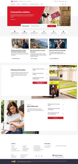 Captura de pantalla auspost.com.au