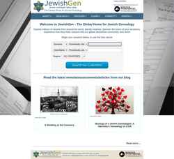 Snímka obrazovky jewishgen.org