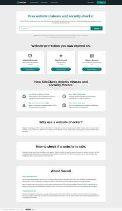 Снимак екрана sitecheck.sucuri.net