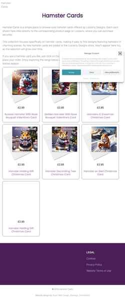 Screenshot hamsters.co.uk
