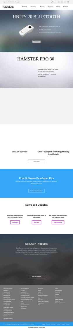 Screenshot secugen.com