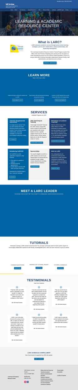 Снимак екрана larc.uci.edu