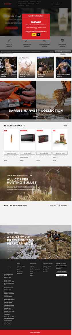 Ekrānuzņēmums barnesbullets.com