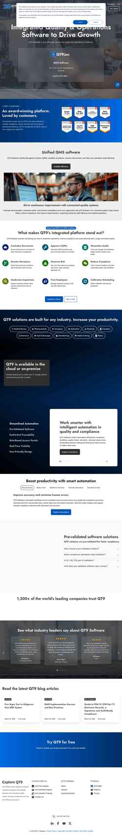 Snímka obrazovky qt9software.com