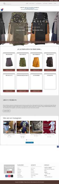 Captura de pantalla utilikilts.com