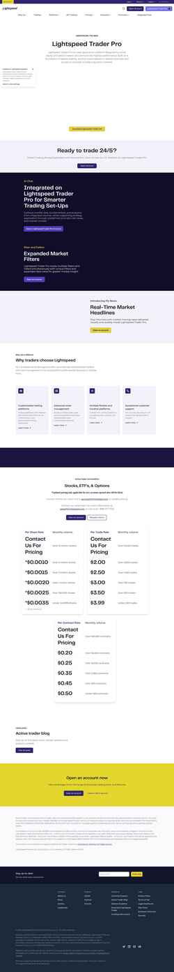 Екранна снимка lightspeed.com