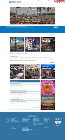 Снимак екрана oceanbeachsandiego.com