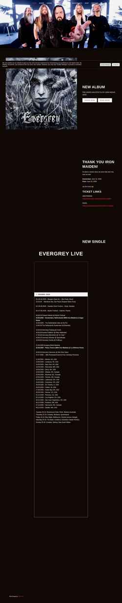 Captura de pantalla evergrey.net