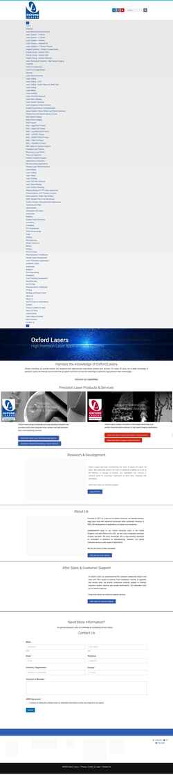Screenshot oxfordlasers.com