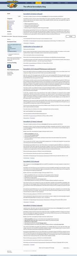 Zrzut ekranu blog.s9y.org