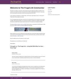 Snímek obrazovky thefrugallife.com
