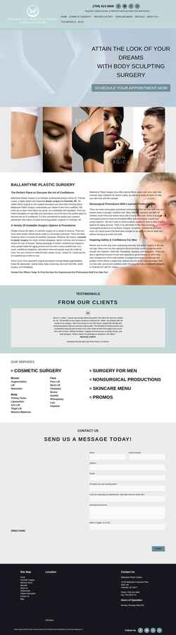 Screenshot ballantyneplasticsurgery.com