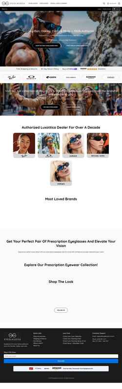 Captura de pantalla eyeglasses123.com