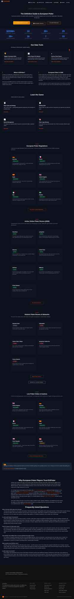 Screenshot eupoker.com