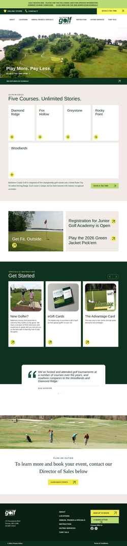 Screenshot baltimoregolfing.com